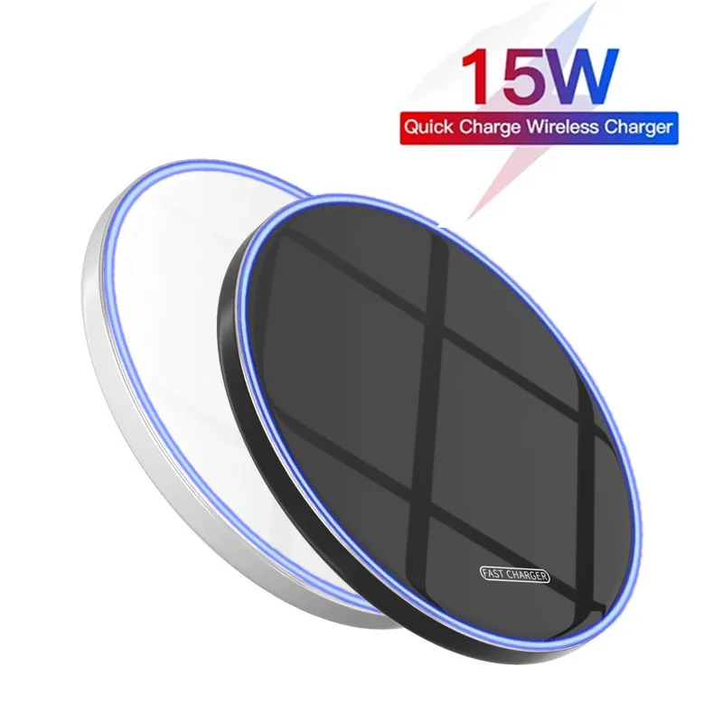 

15W Fast Qi Wireless Charger Pad for iPhone 13 12 11 X XR For Samsung S22 S21 S20 Note 20 10 9 Wireless Charging Quick Induction