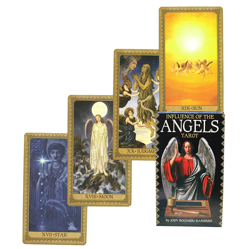 [해외] 초보자를 위한 천사 타로 카드 가이드북 보드 게임 안내 점술 디빈 개인 카드 점술 보드