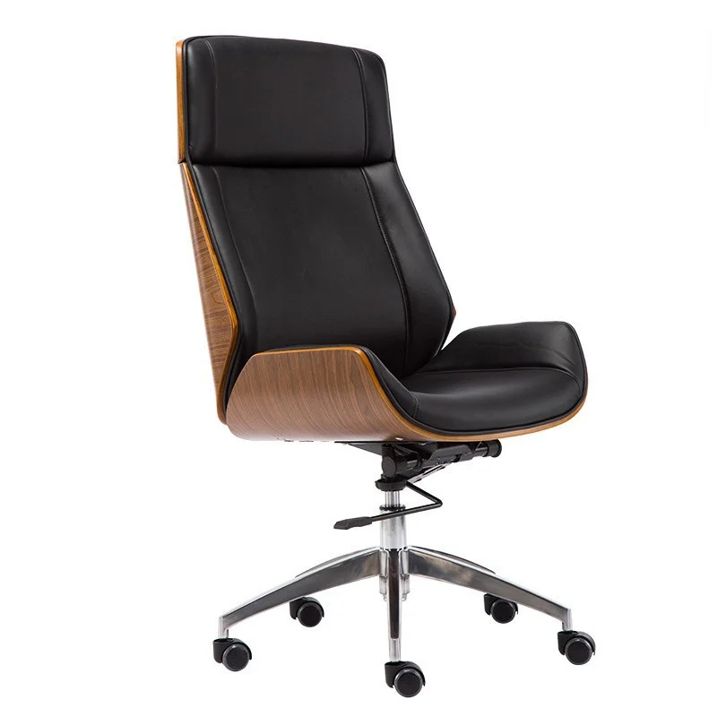 

Modern Minimalist Solid Wood Computer Office Chair Computer Ergonomic Leisure Swivel Chair