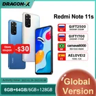 Глобальная версия смартфона Xiaomi Redmi Note 11S Helio G96 Octa Core 33W Pro Быстрая зарядка 108MP Quad Camera