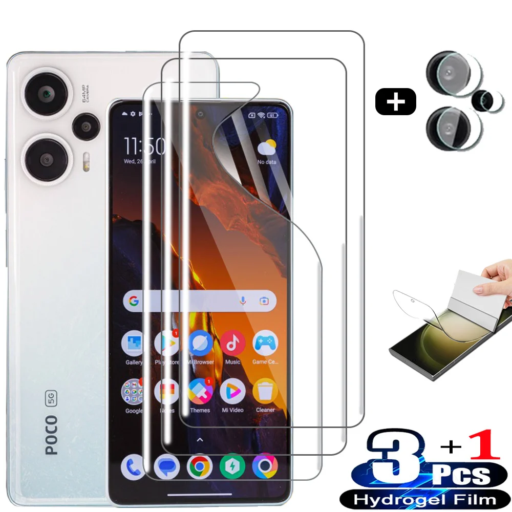 

Poco-F5 Hydrogel Film For Xiaomi Poco F5 X5 Pro 5G Screen Protector PocoF5 Soft Glass Films Pocco F5 Pelicula hidrogel Pocox5 Pro Camera Protection Poko F5Pro X5Pro Front Clear HD Anti-Scratch Movie