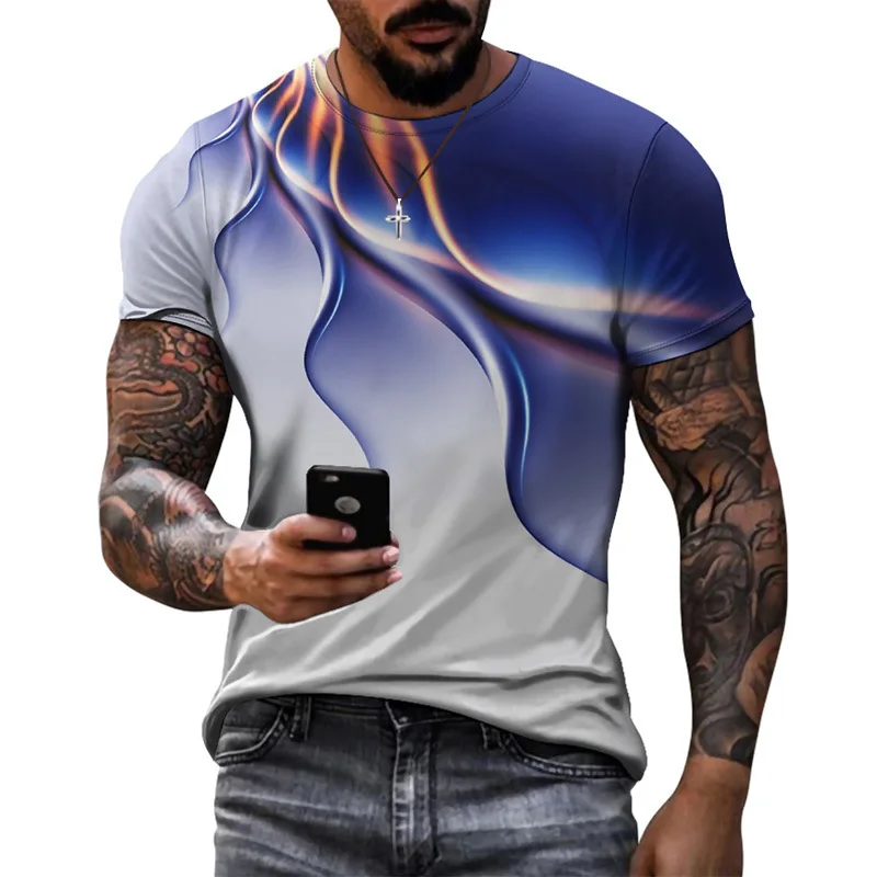 

Men's T-shirt 2021 spring and summer short-sleeved T-shirt men's round neck youth fluorescent white color matching T-shirt top