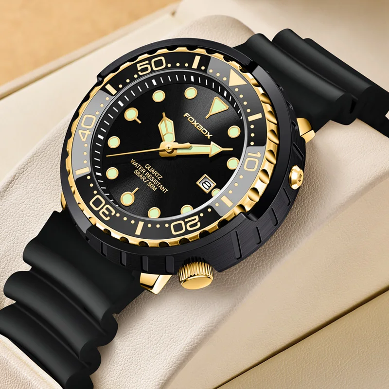 

New LIGE Silicone Watch for Men 5ATM Sports Waterproof Watch Date Quartz Wristwatch Luminous Clock Mens Watches Reloj Hombre+Box