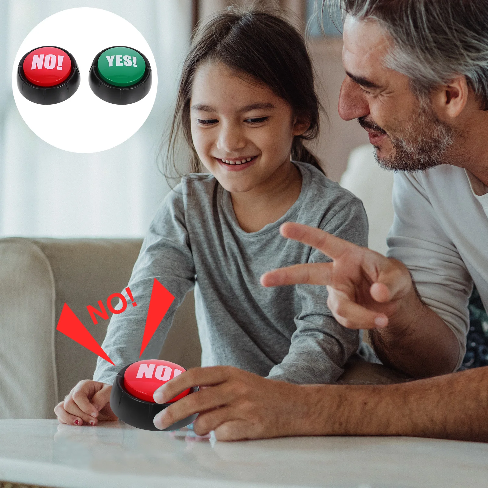 2 шт. игрушка-кнопка звука зуммер для ответа игрушки электронная шутка забавный