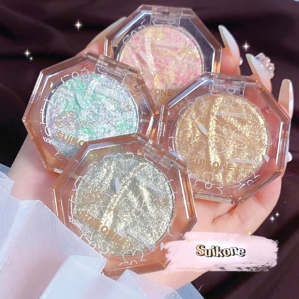 

Pink Blue White Highlighter Palette Glitter High Light Powder Face Brightening Contouring Face Makeup Cosmetics Mashed Potatoes