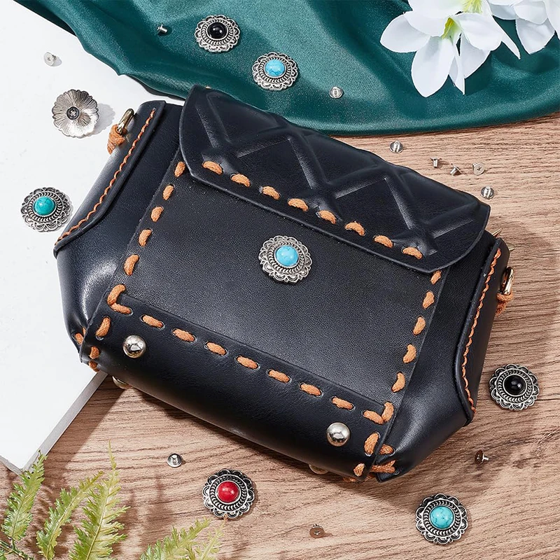 5 комплектов 24 - мм моллюсков DIY кожевенный процесс кнопка декоративный бирюза