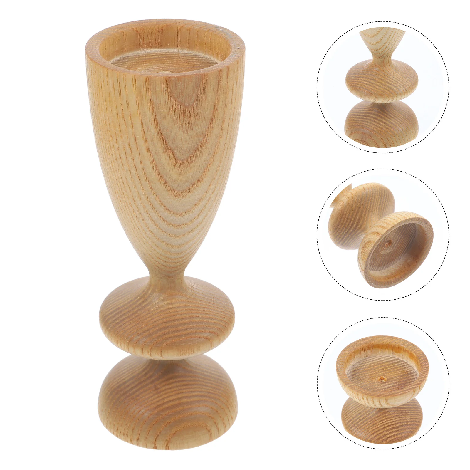 

Holder Wooden Stand Candlestick Pillar Holders Farmhouse Taper Wood Aromatherapy Desktop Decor Candelabra Wedding Tealight