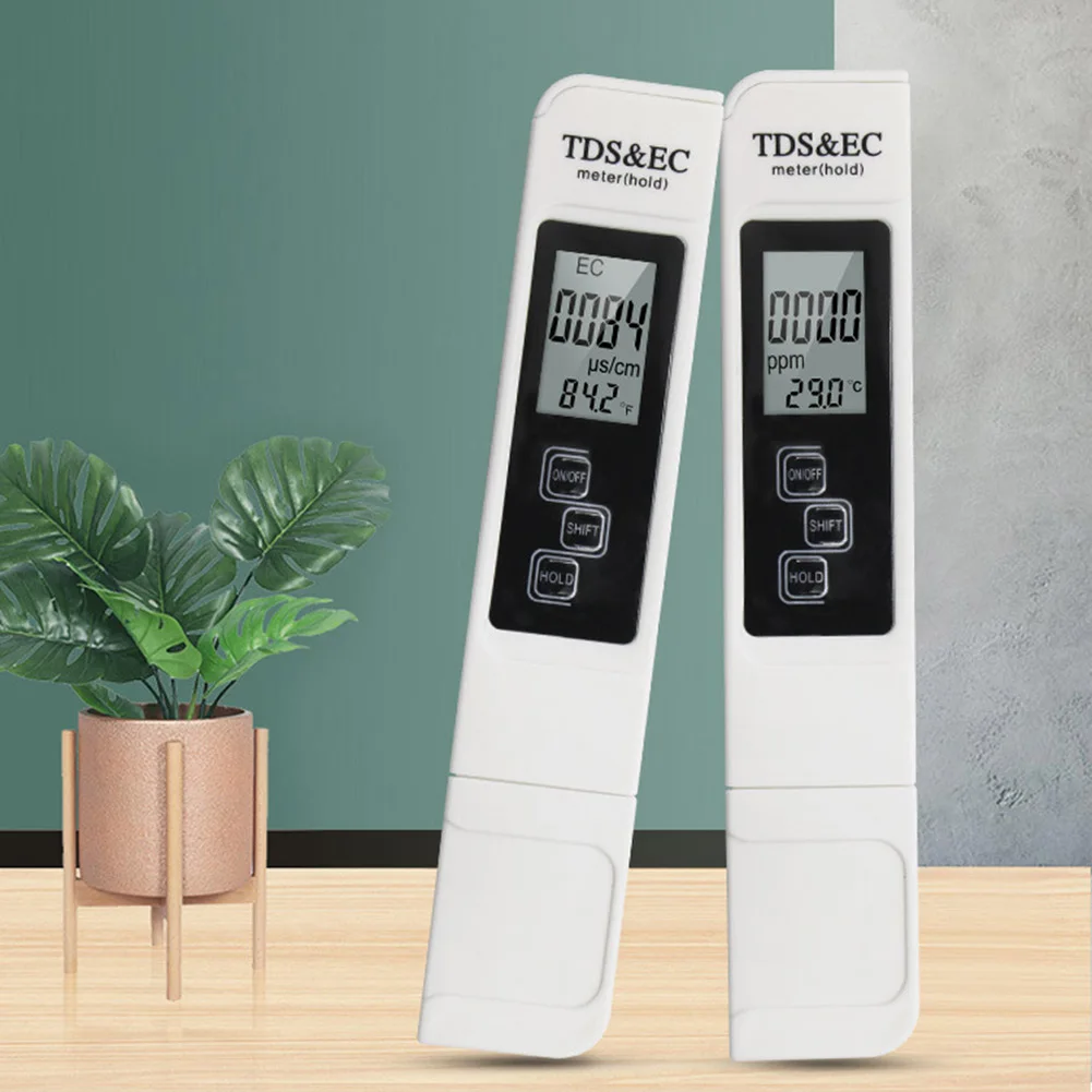 

Портативный тестер качества воды, измеритель TDS EC, диапазон 0-9999 ppm, цифровой измеритель чистоты воды, измеритель температуры, монитор