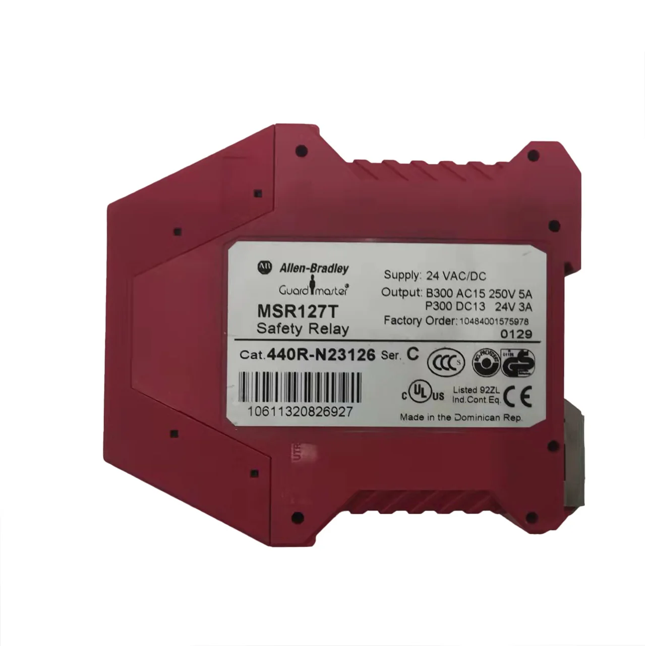 

Allen bradley AB Guardmaster MSR127TP Safety Relay allen bradley 440R-N23126