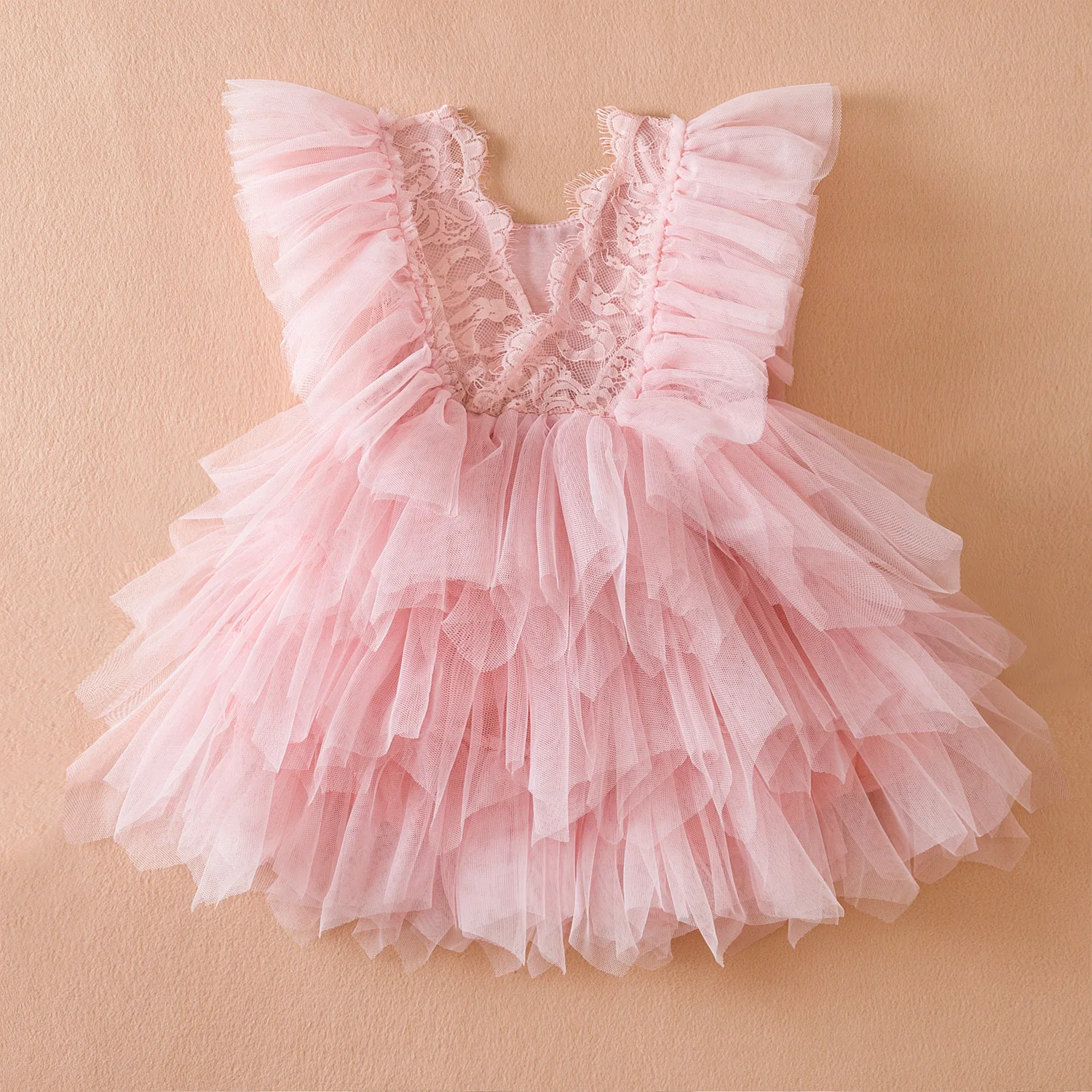

Летнее платье с оборками для маленьких девочек 1-5 лет, кружевное детское платье принцессы, Цветочное платье для девочек на свадьбу, день рождения, платье-пачка