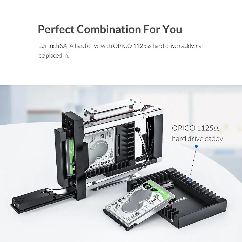 ORICO 1125SS Hard Drive Caddy 2.5 to 3.5 inch Stainless Internal Hard Drive Mounting Bracket Adapter 3.5 SATA HDD Mobile Frame images - 6