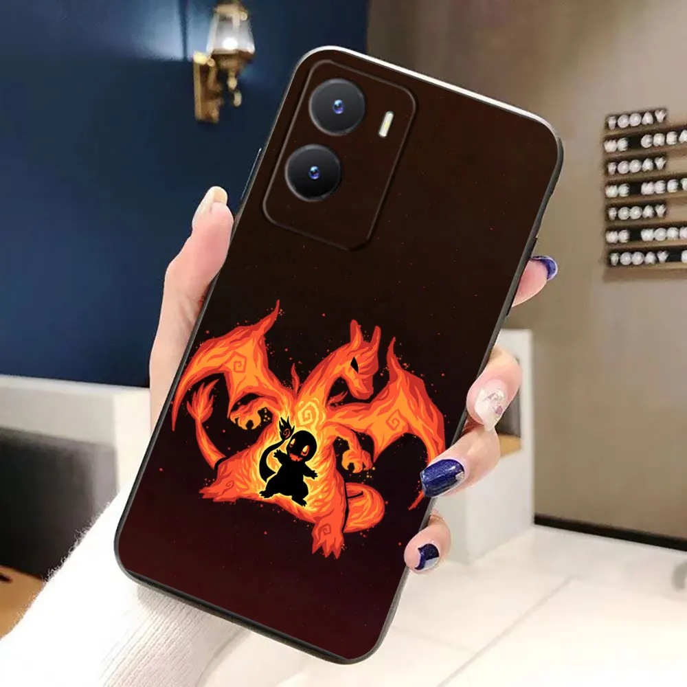 Чехол Pokemon Gengar Pikachu для VIVO Y02 Y02S Y15S Y16 Y17 Y20 Y21 Y22S Y27 Y28 Y35 Y36 Y50 Y51 Y72 Y76 Y77 Y78 Y91 Y93