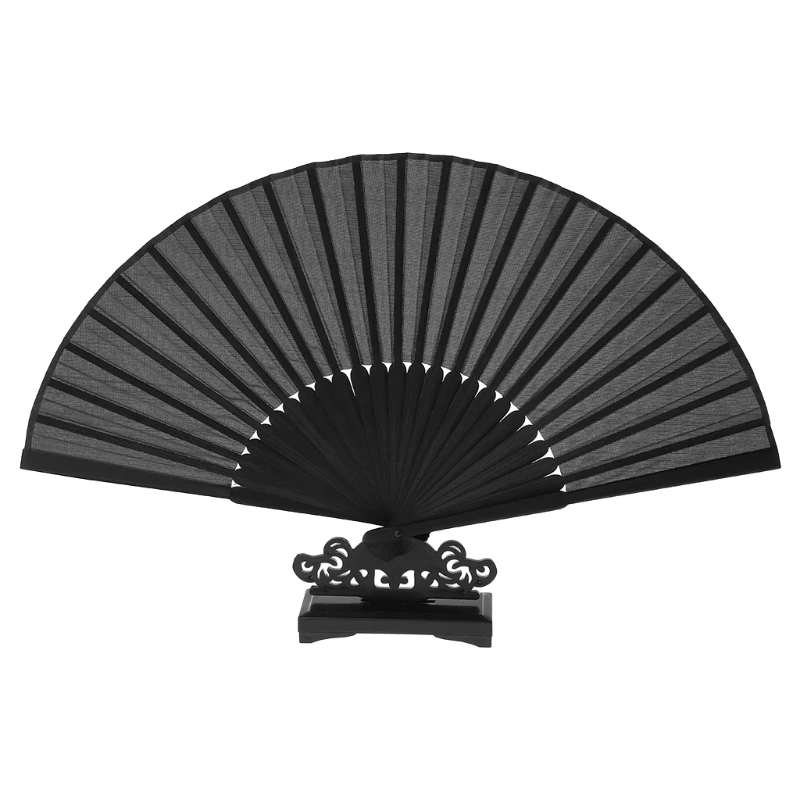 

HXBB Black Folding Fan Vintage Hand Fans Classic Chinese Dance Show Props Birthday for Outdoor Traveling Camping Souvenir