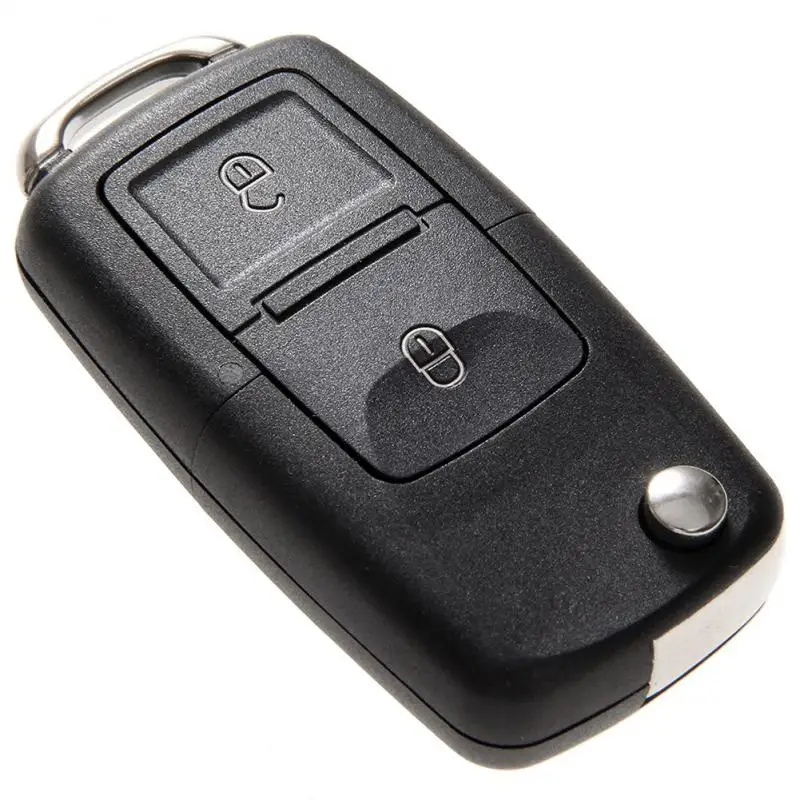 

Black Key 2 Buttons Remote Control Flip Blank Key Case Replacement Foldable Car Accessories for 753N 753A 753DD Auto Accessories