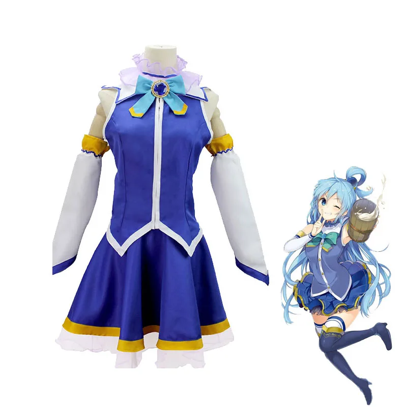 

Костюм для косплея Aqua Konosuba из аниме «Благословение Бога на этот чудесный мир», женский костюм