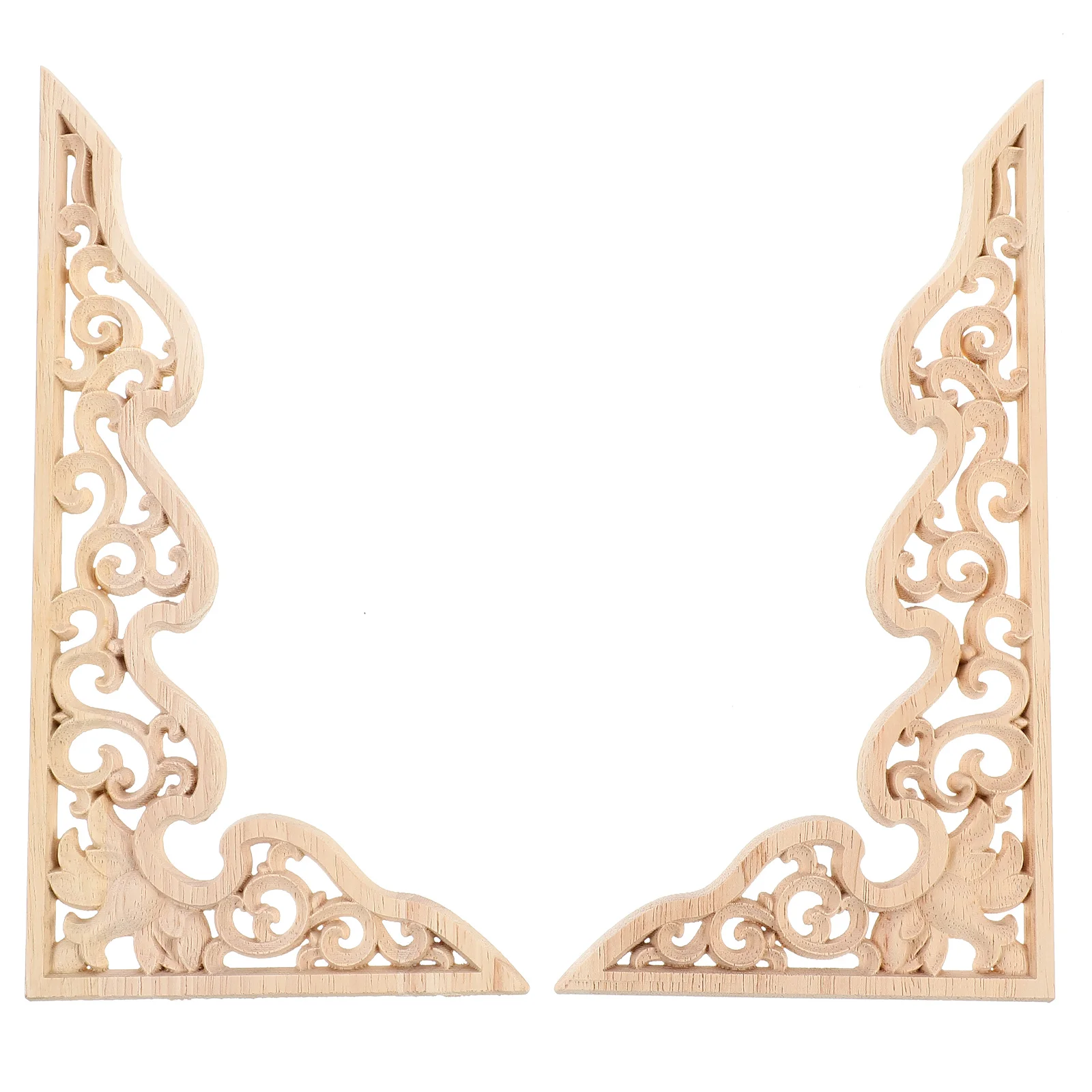 2 шт. наклейки с резьбой по дереву украшение для мебели стены неокрашенная рамка