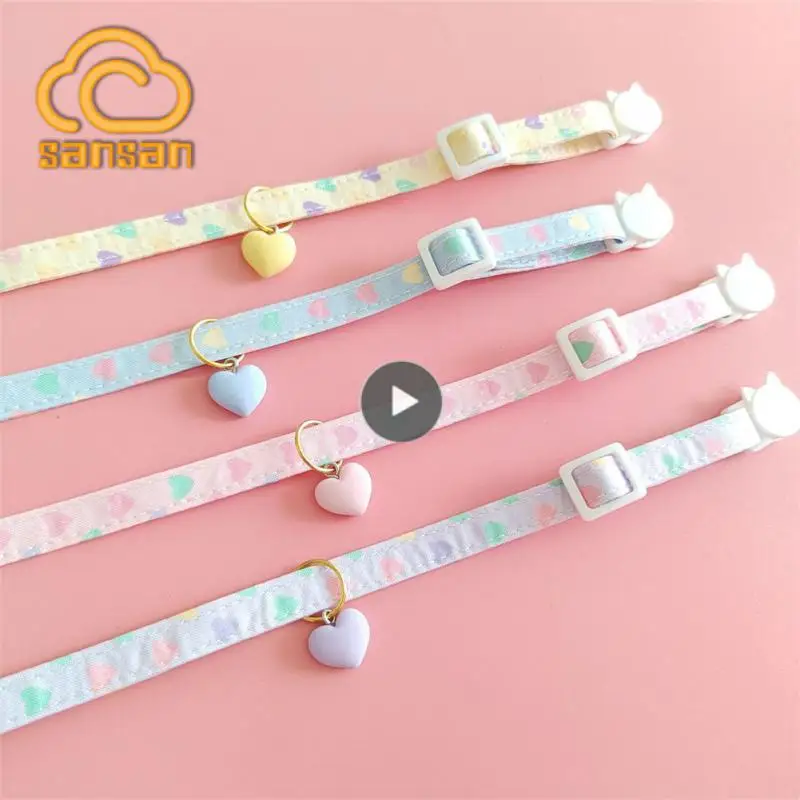 

Can Be Easily Carried Or Removed For Pets Pet Collar Bright Colors Printed Dog Cat Collar Can Freely Retract The Collar Durable