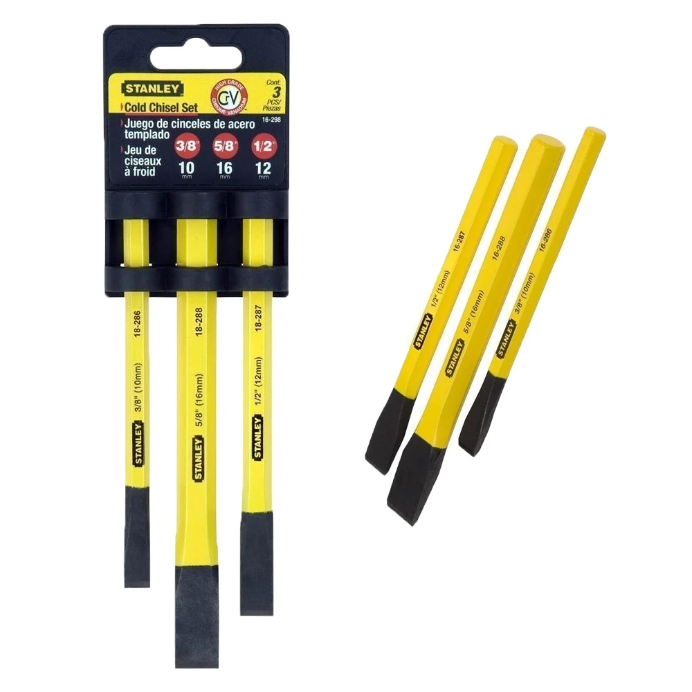 

Stanley ST418298 Flat Chisel Set, 10,12,16mm 3 Piece