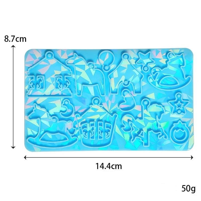 Голографические лазерные серьги сделай сам в виде единорога карусели