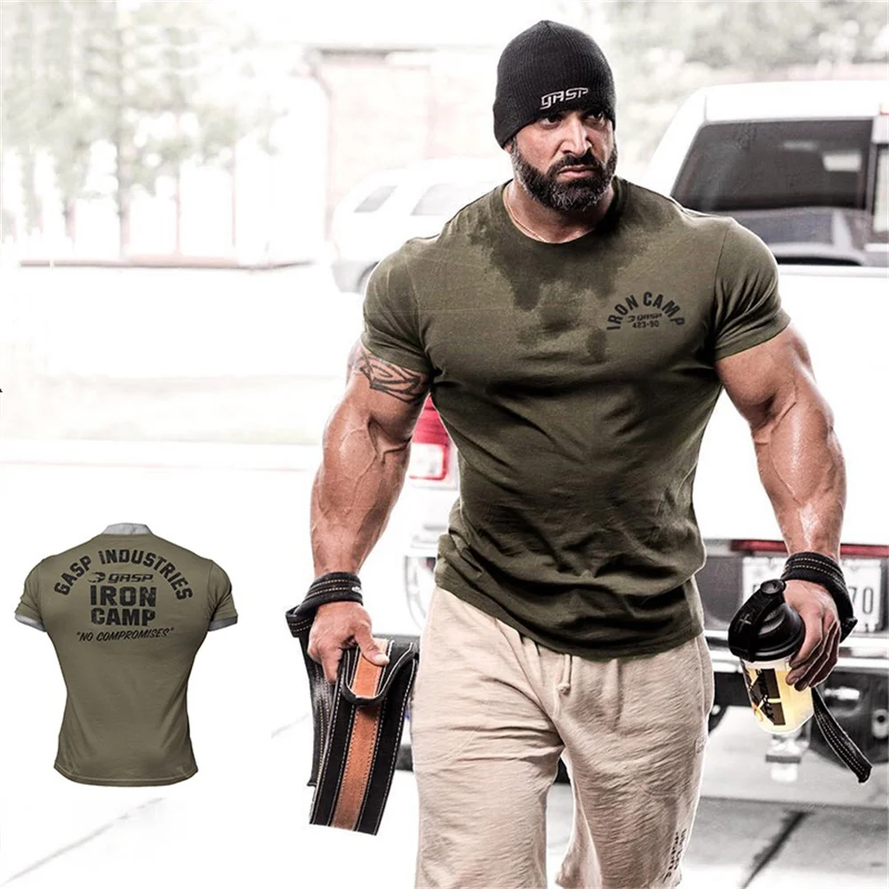 

Men's Summer T Shirt Quick Dry Sportswear T-shirts O Neck Gym Workout Short Sleeve Tops Jogging Fitness Oversized Casual Clothes