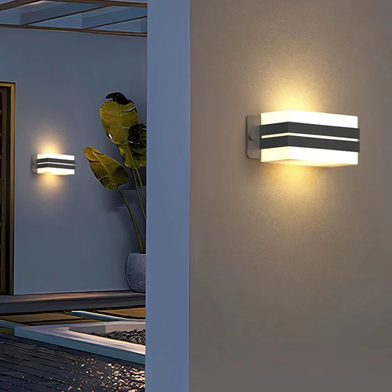 Уличная настенная лампа для виллы сада балкона современная простая наружная