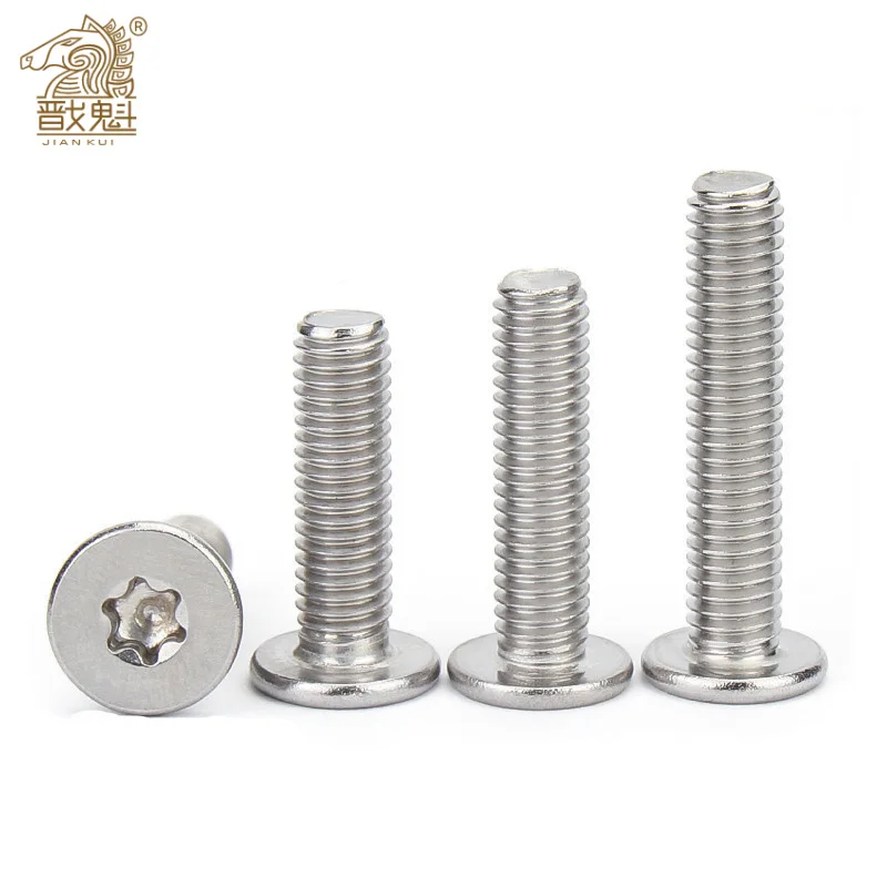 

20/10/5 PCs M2.5 m3 M4 M5 M6 M8 cm hex Torx ultra-thin ultra-low flat round head bolt 304 stainless steel