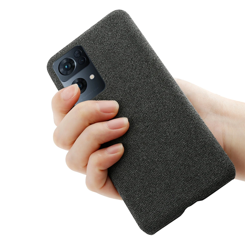 

For OPPO Reno 7 6 4 3 5 Pro Plus 5G Ace Funda Luxury Cloth Texture Fitted Case For OPPO Reno4 Lite SE Reno2 F Reno5 K Z Cover