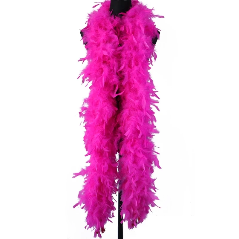 

Colorful Plush Feather Boa for Crafts Soft Feather Stripe Wedding Party Costume Nightclub Stage Dancing Diy Decorations F3MD