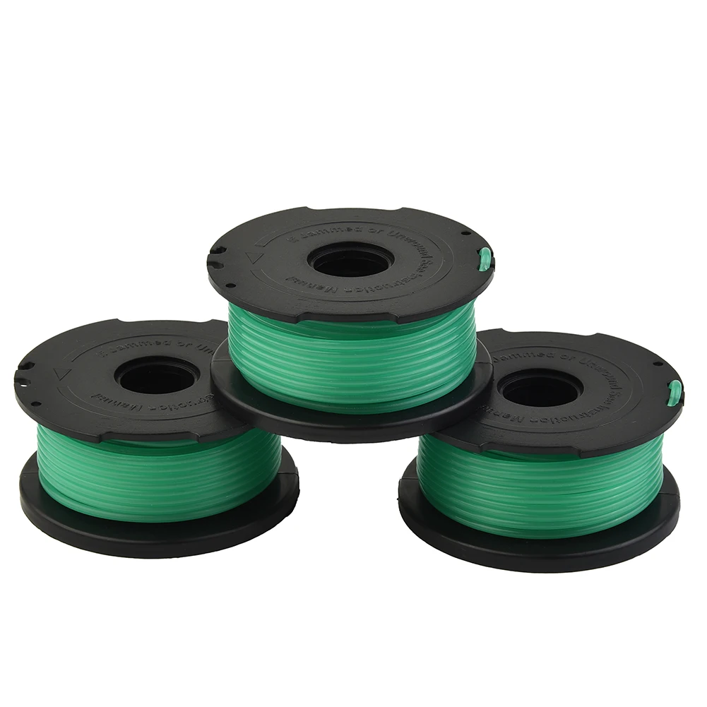 3 Pack Trimmer Spool Line + Cap For Black & Decker GL7033 GL8033 GL9035 Replace Part For Black & Decker A6482 Outil De Jardin
