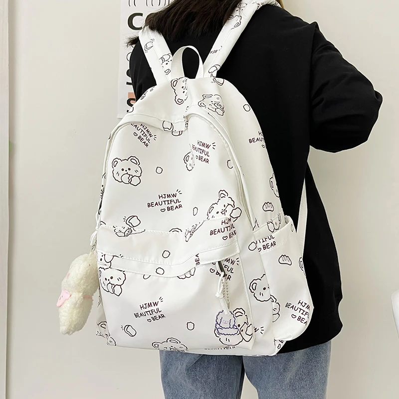 

Female Backpack Mochilas 2023 Waterproof Nylon Ins Travel Laptop Bag Teenage Fashion Schoolbag Rucksack