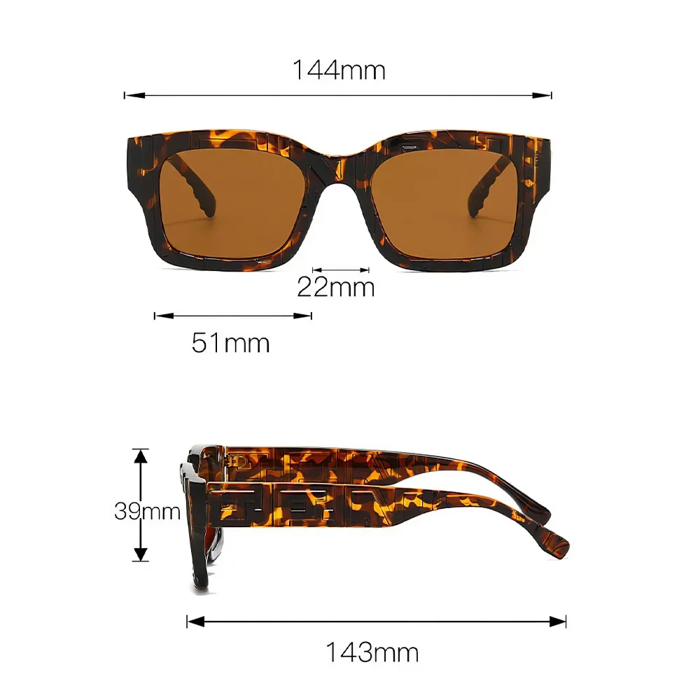 Женские винтажные квадратные солнцезащитные очки YuYing в оправе из сплава