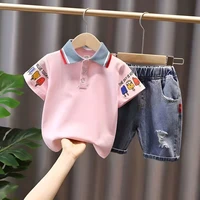 summer boys suits 2022 new childrens baby summer clothes set short sleeved t shirt shorts 2pcs kids outfits clothing