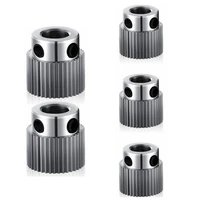 5pcs extruder pulley 36teeth bore 5mm stainless steel drive gear for 1 75mm 3mm 3d printer filament