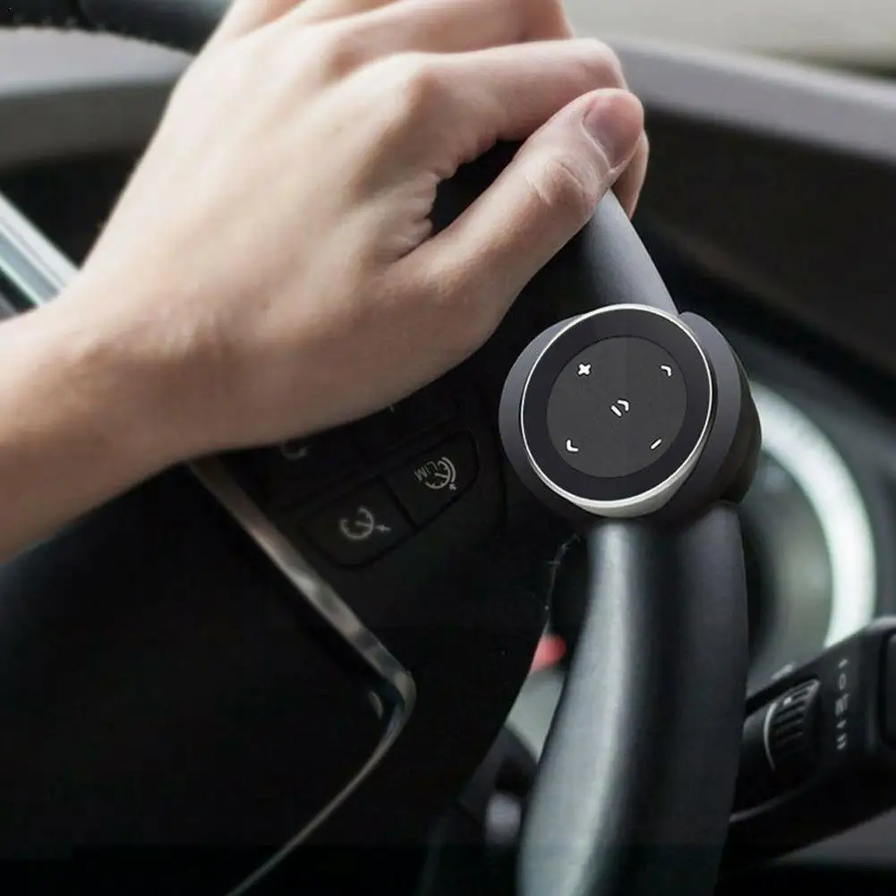 

Wireless Bluetooth Media Car Steering Wheel Controllor Wheel Control Remote MP3 Button Control Media Steering Remote P6O1