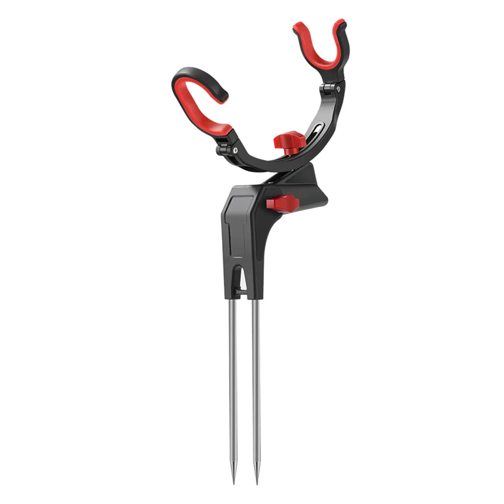 

1Pc Rod Holder Adjustable Pole Ground Holder Pole Stand Rod Rack