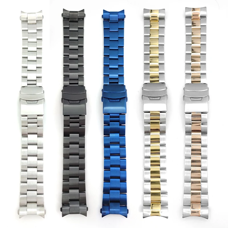 Браслет SKX007 для часов Seiko 5 SRPD двухцветный браслет из нержавеющей стали с твердыми