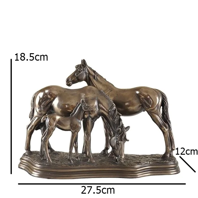 

Семейная статуя лошади из канифоли ZHENGHAN