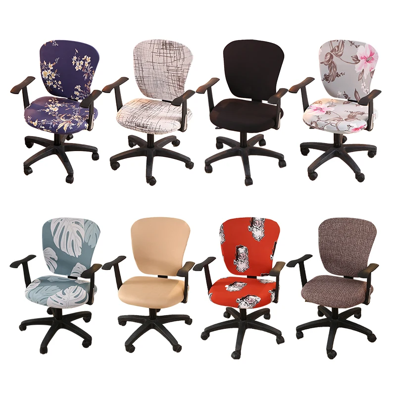 

Office Stretch Spandex Chair Covers Anti-dirty Computer Seat Chair Cover Removable Slipcovers For Internet Cafe Chairs Seat 1pc