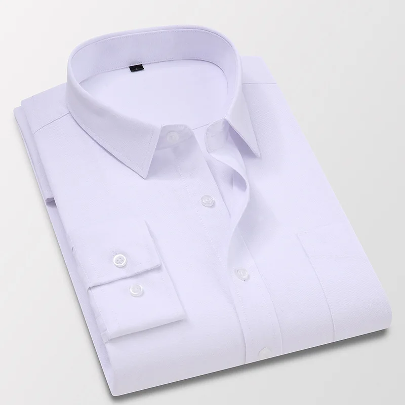 Spring and autumn new men's shirts long-sleeved iron-free business casual fashion cotton breathable comfortable slim shirt