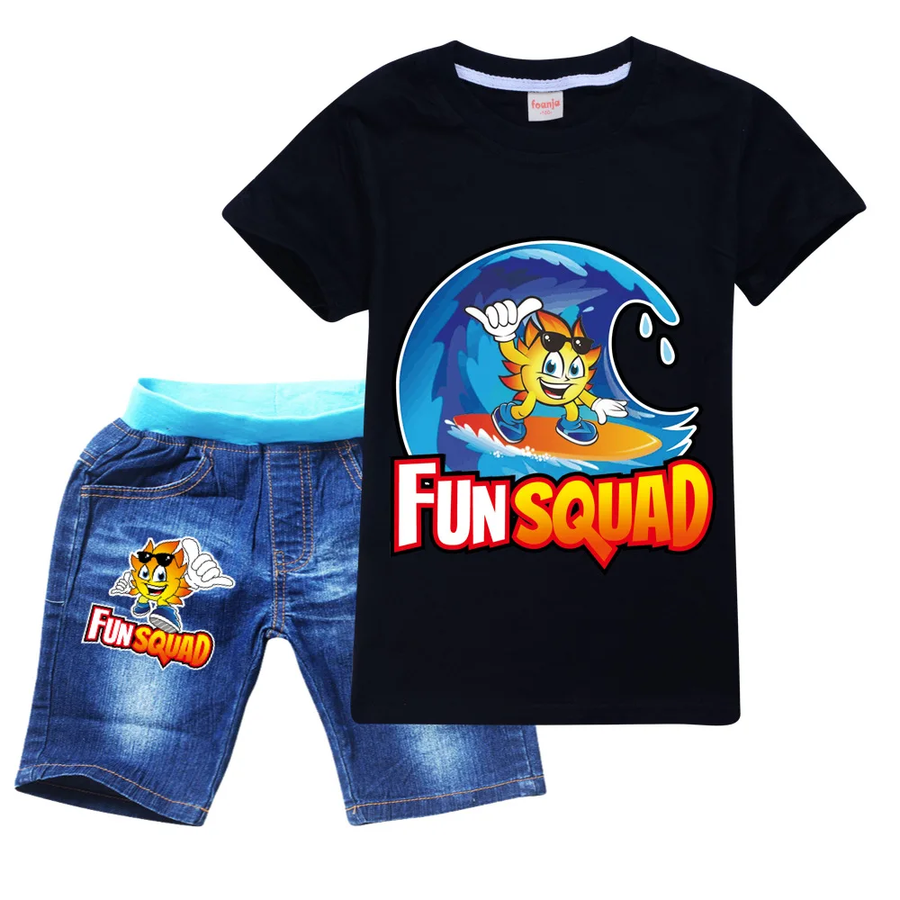 

Детский спортивный костюм из футболки и шортов, с коротким рукавом