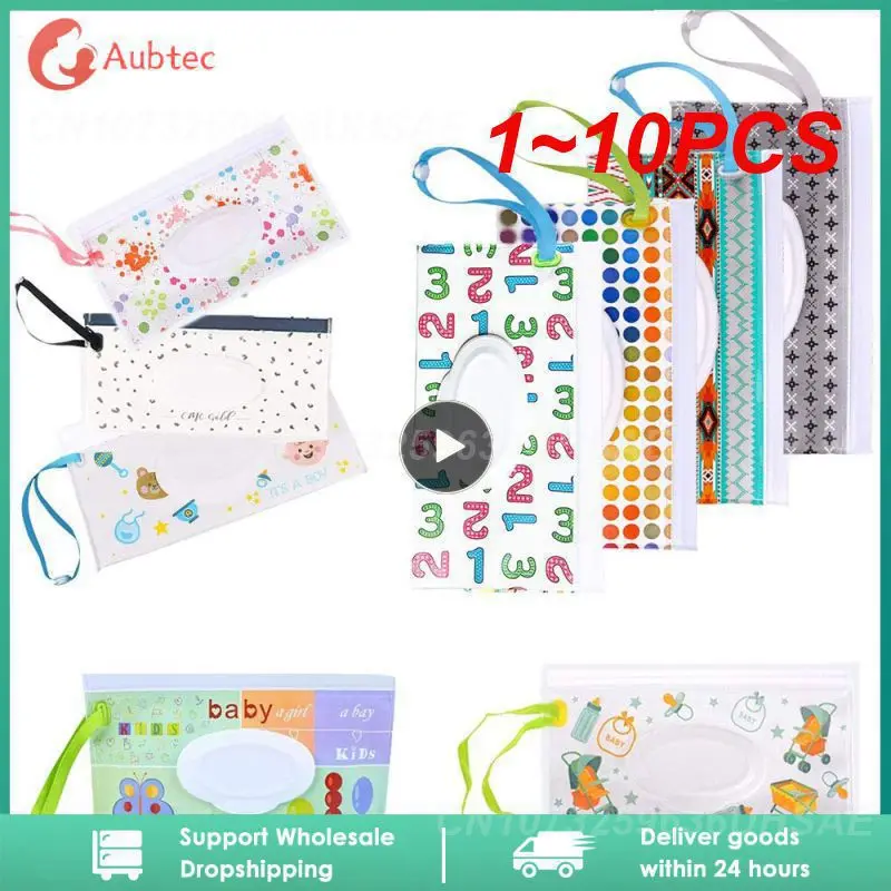 

1~10PCS Portable Baby Wet Wipes Bag Tissue Box Container Eco-friendly Reusable Wipes Storage Clamshell Baby Cleaning Wipes Box