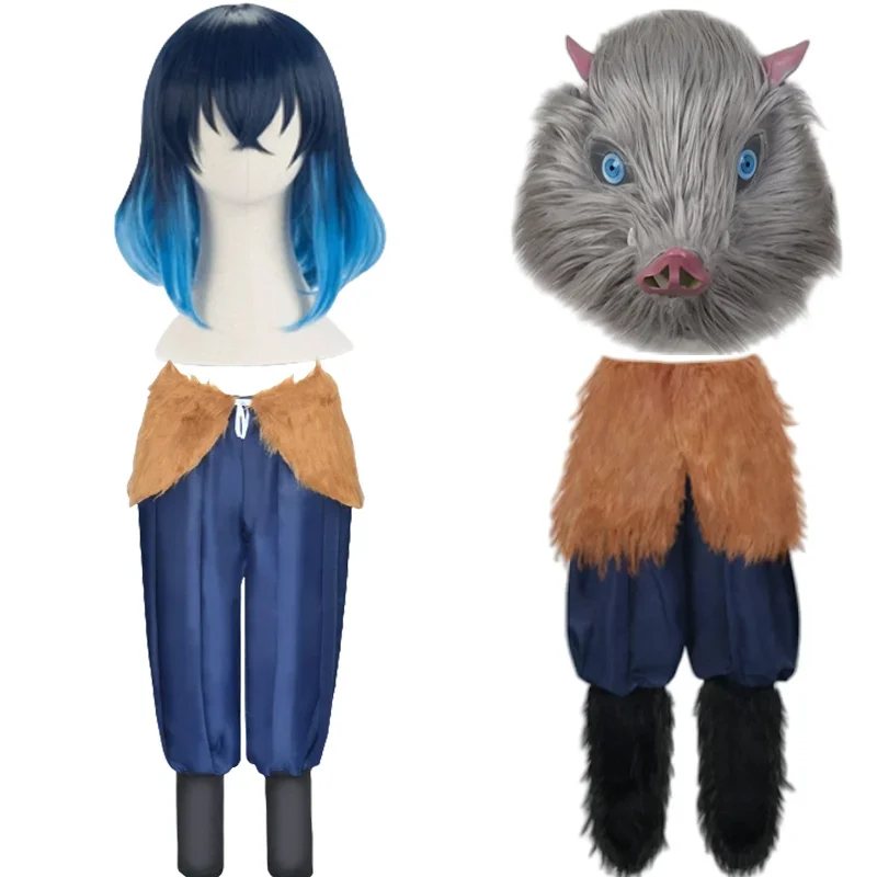 Ghost Slaying Blade Mask Японская манга Demon Slayer Hirainosuke Man Mouth Pira Inosuke Pig Face Головные уборы