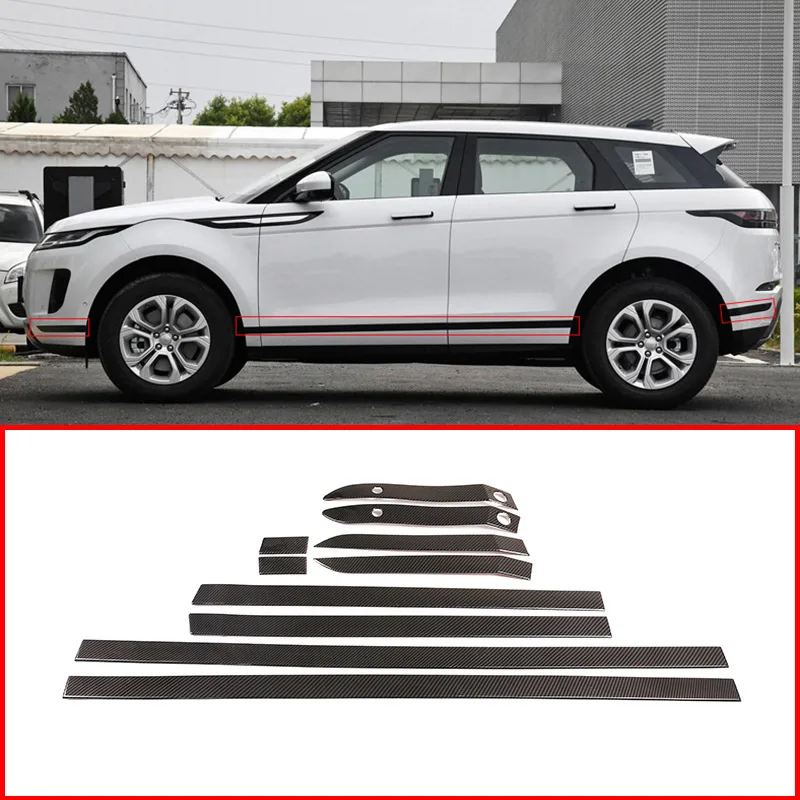 

10 шт./компл. для Land Rover Range Rover Evoque L551 19 -20, молдинговые полосы для боковых дверей автомобиля, крышка, отделка, внешние автомобильные аксессуары