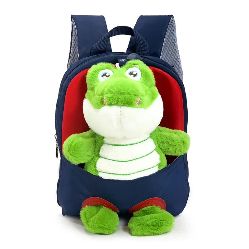 

Creative cute crocodile children's backpack light kindergarten school bag fashion small doll backpack wholesale