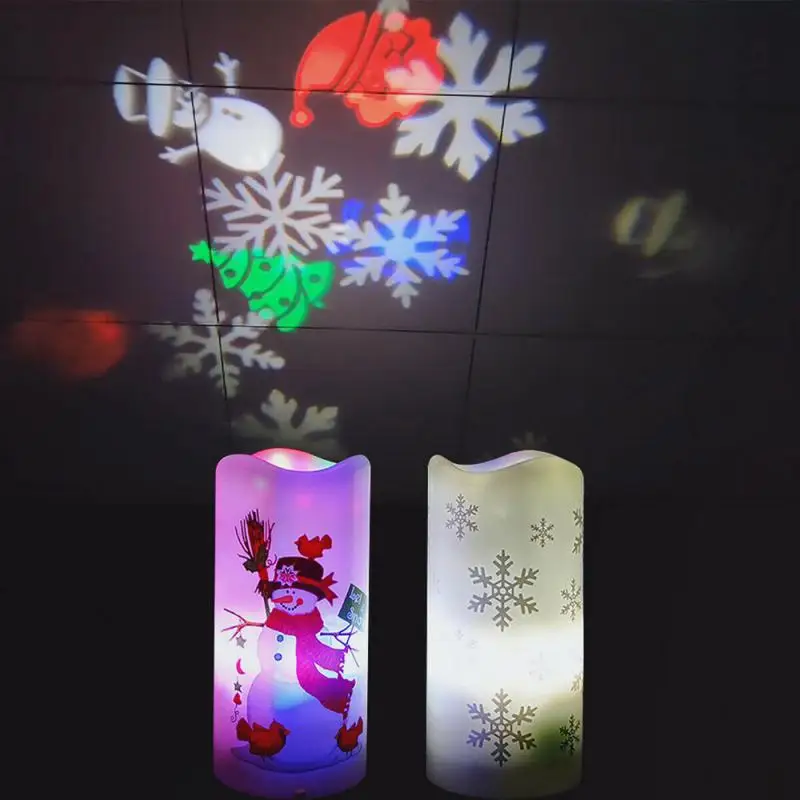 

Snowflake Snowman Christmas Night light Projection Merry Christmas Decoration for Kids Gifts Indoor Light Projection Lamp