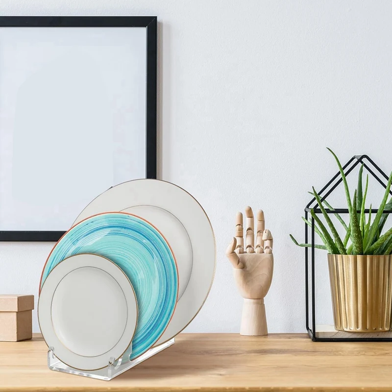 Стандартная подставка для посуды акриловая прозрачная тарелок подставки