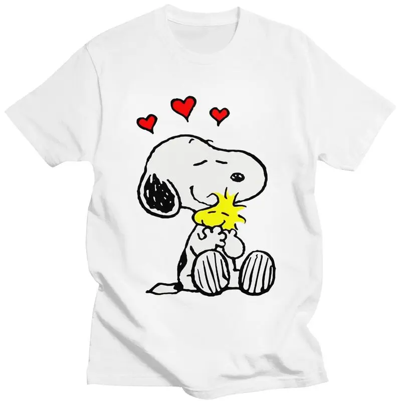 Мужская хлопковая футболка Snoopys Woodstock с коротким рукавом