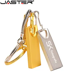 With Key Chain Pen Drive 128GB Free Logo Gold Flash Drives 64GB Real Capacity Usb Stick 32GB Business Gift Memory Stick 16GB 8GB