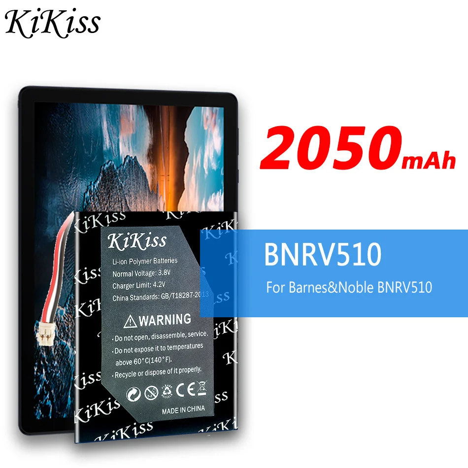 

KiKiss Battery for Barnes&Noble BNRV510, Nook Glowlight Plus 2015, For Kobo Glo HD, Aura, H2O, For Pocketbook 631 Touch HD