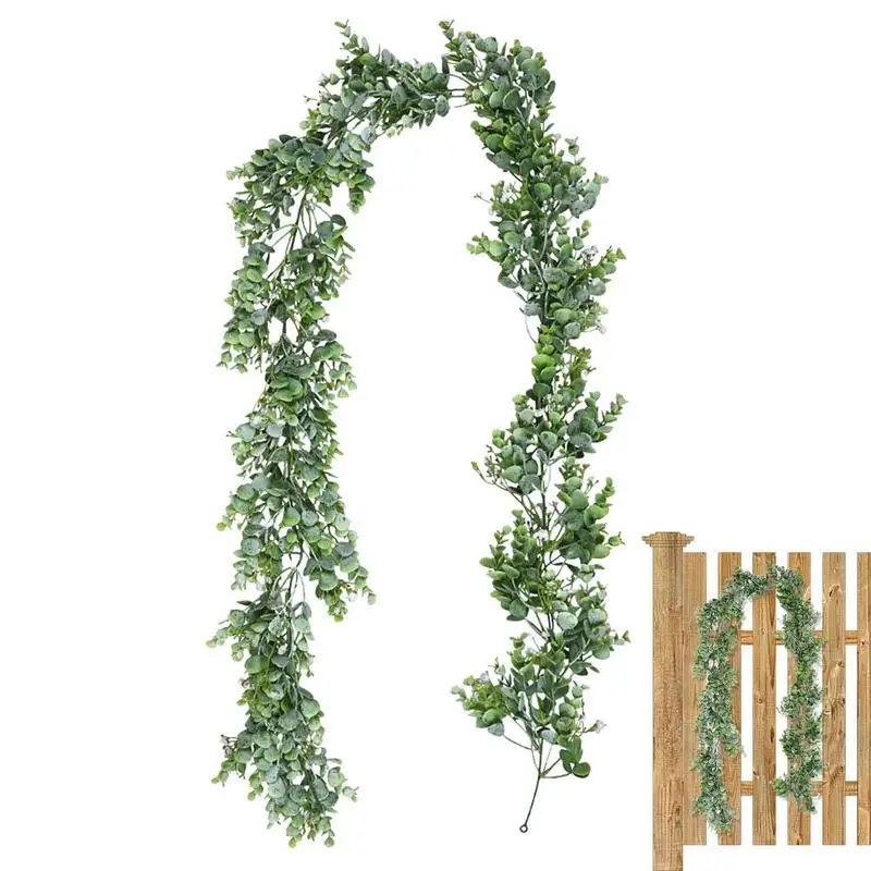 

Artificial Greenery Garland Hanging Decorative Fake Green Leaves Plants Garland For wall Wedding Bedroom Home Party Decoration